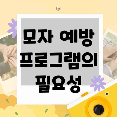 모자 예방 프로그램의 필요성