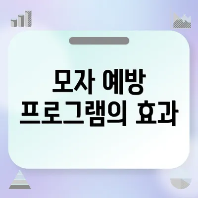 모자 예방 프로그램의 효과