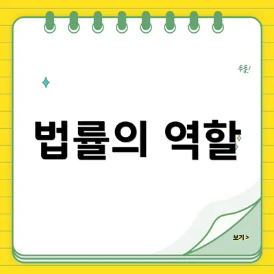 법률의 역할