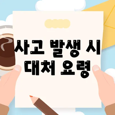 사고 발생 시 대처 요령