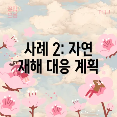 사례 2: 자연 재해 대응 계획