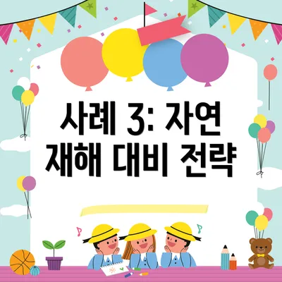 사례 3: 자연 재해 대비 전략