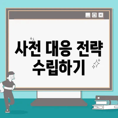 사전 대응 전략 수립하기