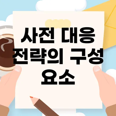 사전 대응 전략의 구성 요소