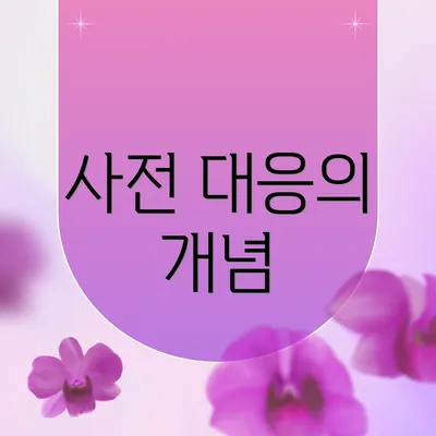 사전 대응의 개념