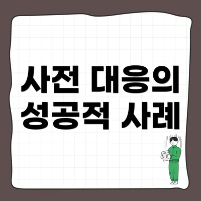 사전 대응의 성공적 사례