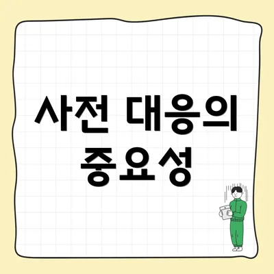 사전 대응의 중요성