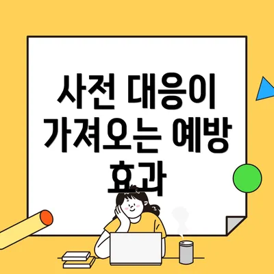 사전 대응이 가져오는 예방 효과