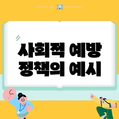 사회적 예방 정책의 예시