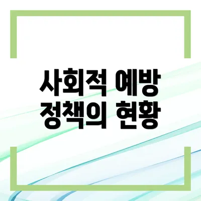 사회적 예방 정책의 현황