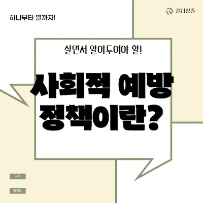 사회적 예방 정책이란?