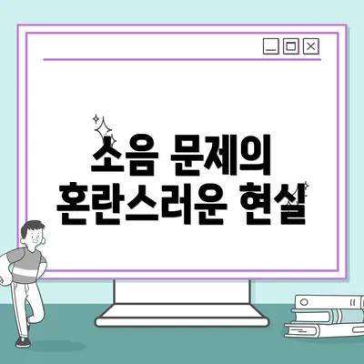 소음 문제의 혼란스러운 현실