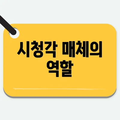 시청각 매체의 역할