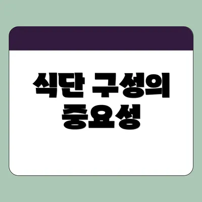 식단 구성의 중요성