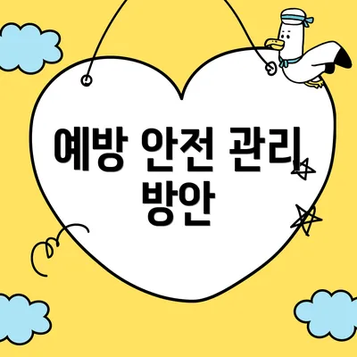 예방 안전 관리 방안