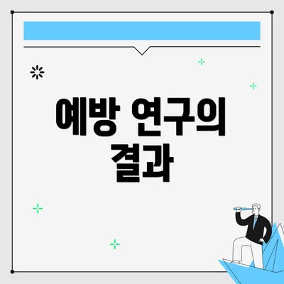 예방 연구의 결과