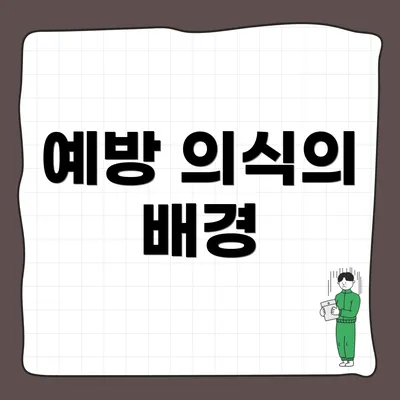 예방 의식의 배경