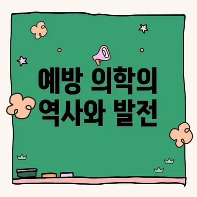 예방 의학의 역사와 발전
