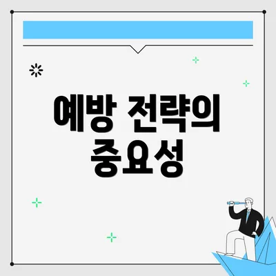 예방 전략의 중요성