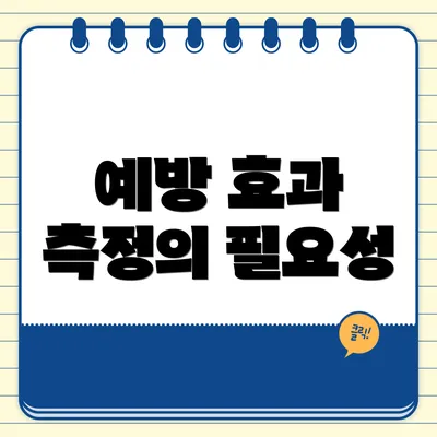 예방 효과 측정의 필요성