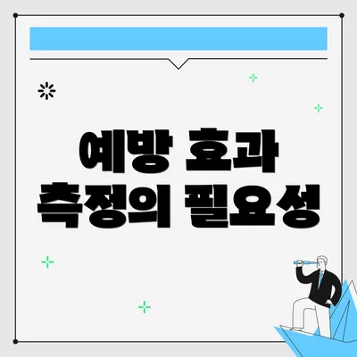 예방 효과 측정의 필요성