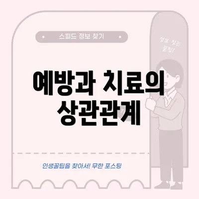 예방과 치료의 상관관계