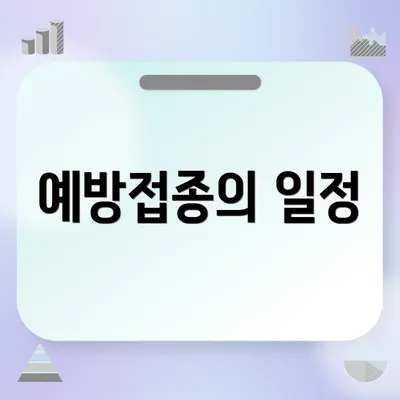예방접종의 일정