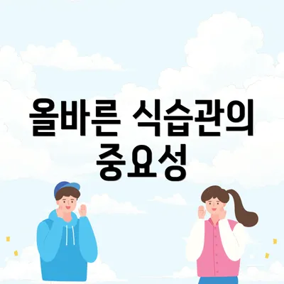 올바른 식습관의 중요성