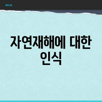 자연재해에 대한 인식