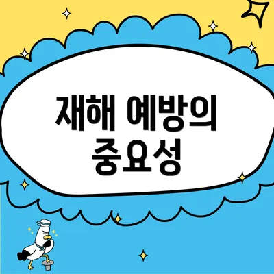 재해 예방의 중요성