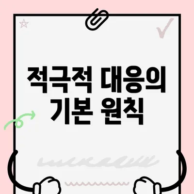 적극적 대응의 기본 원칙