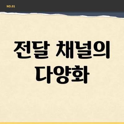 전달 채널의 다양화