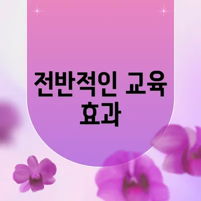 전반적인 교육 효과