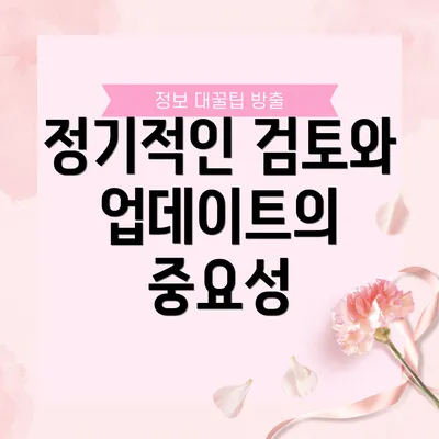 정기적인 검토와 업데이트의 중요성