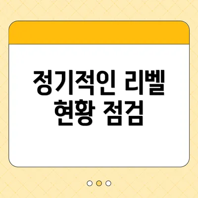 정기적인 리벨 현황 점검