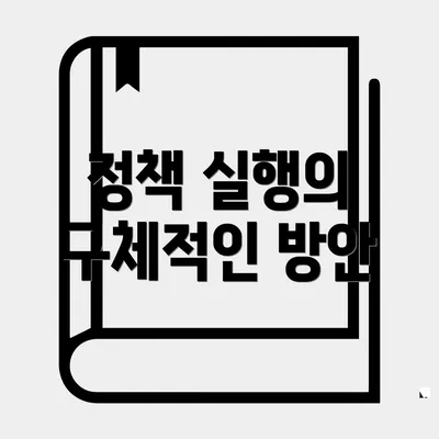 정책 실행의 구체적인 방안