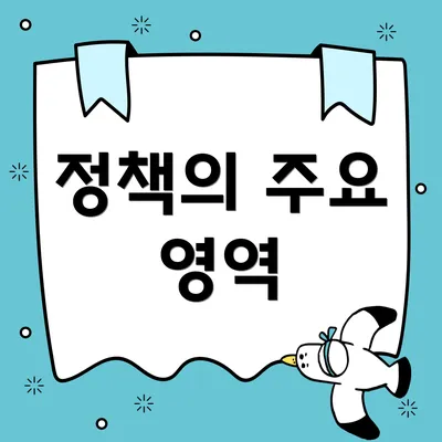 정책의 주요 영역