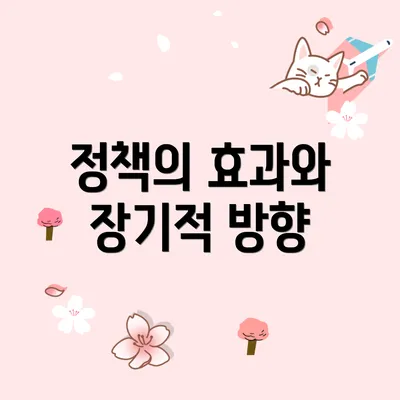 정책의 효과와 장기적 방향
