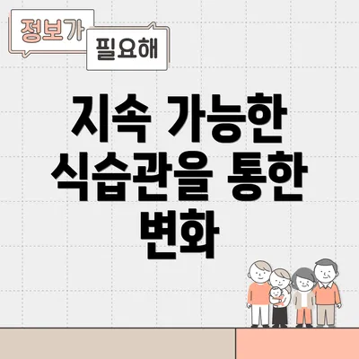 지속 가능한 식습관을 통한 변화