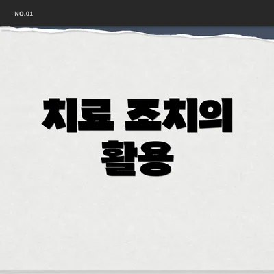 치료 조치의 활용