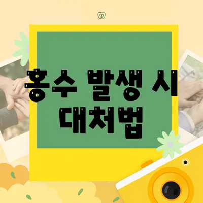 홍수 발생 시 대처법