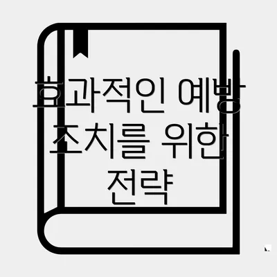 효과적인 예방 조치를 위한 전략