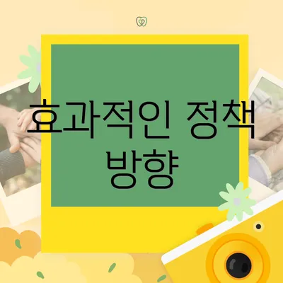 효과적인 정책 방향