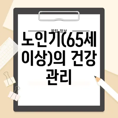 노인기(65세 이상)의 건강 관리