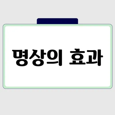 명상의 효과