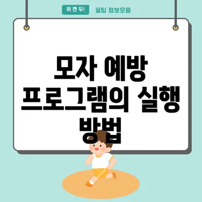 모자 예방 프로그램의 실행 방법