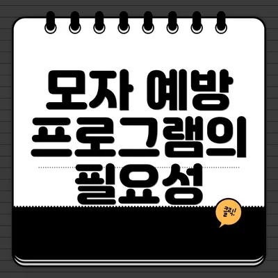 모자 예방 프로그램의 필요성