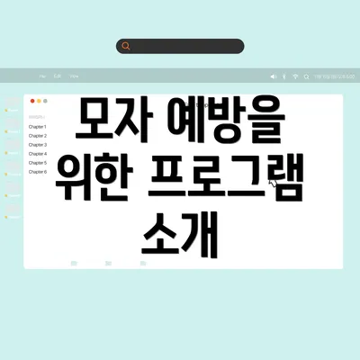 모자 예방을 위한 프로그램 소개