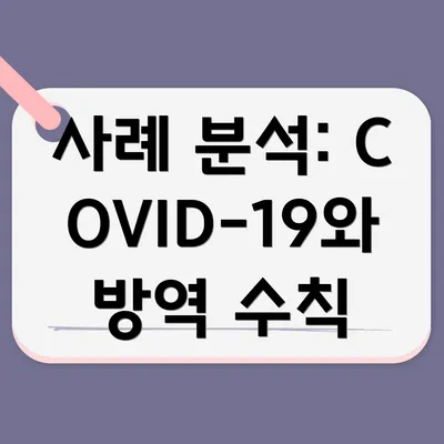 사례 분석: COVID-19와 방역 수칙