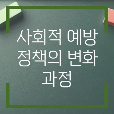사회적 예방 정책의 변화 과정